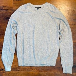Banana Republic 100% Cotton V-neck Sweater Small Light Gray